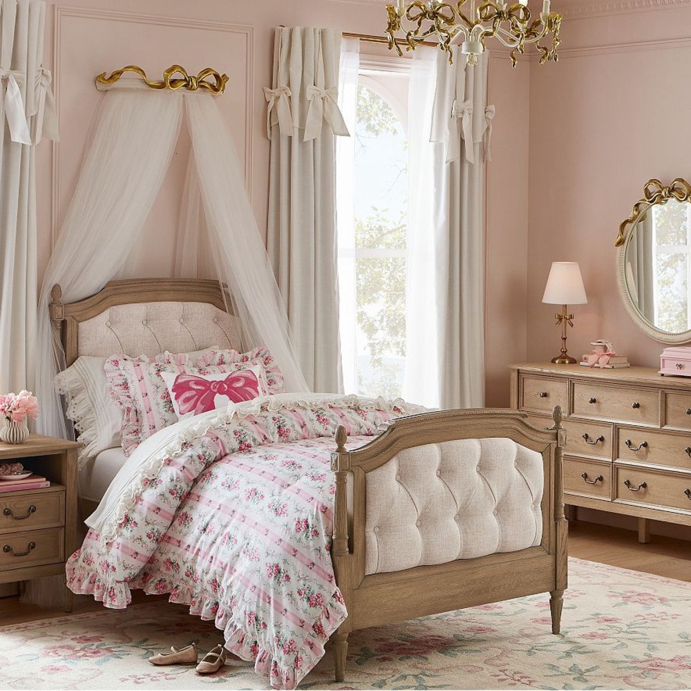LoveShackFancy x Pottery Barn Gold Bow Cornice & Sheers